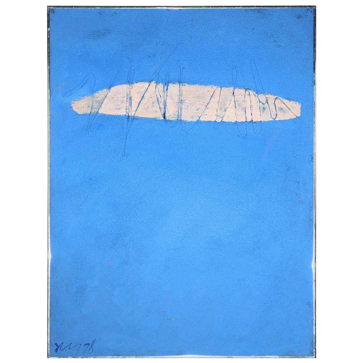 "Skywriting" Acrylic Painting by Adja Yunkers, 1978