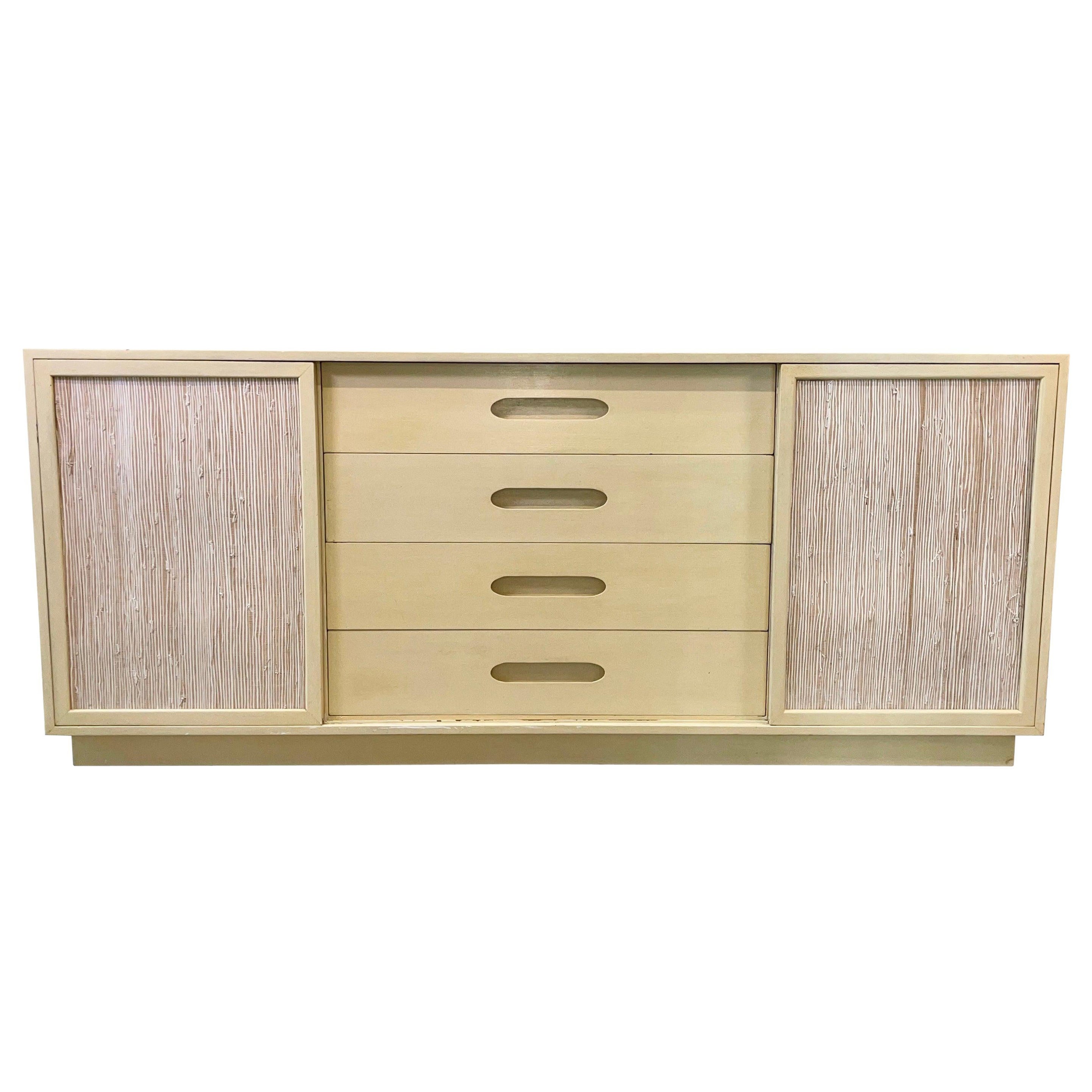 Buffet Harvey Probber avec portes coulissantes en toile de gazon