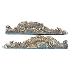 Used 17th-18th Century Italian Baroque Painted and Gilt Architectural Elements, Pair