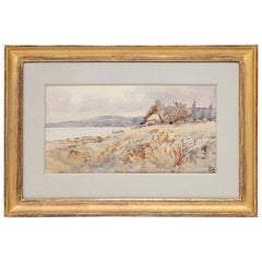 Water Colour Coastal Landscape, 19th Century, English