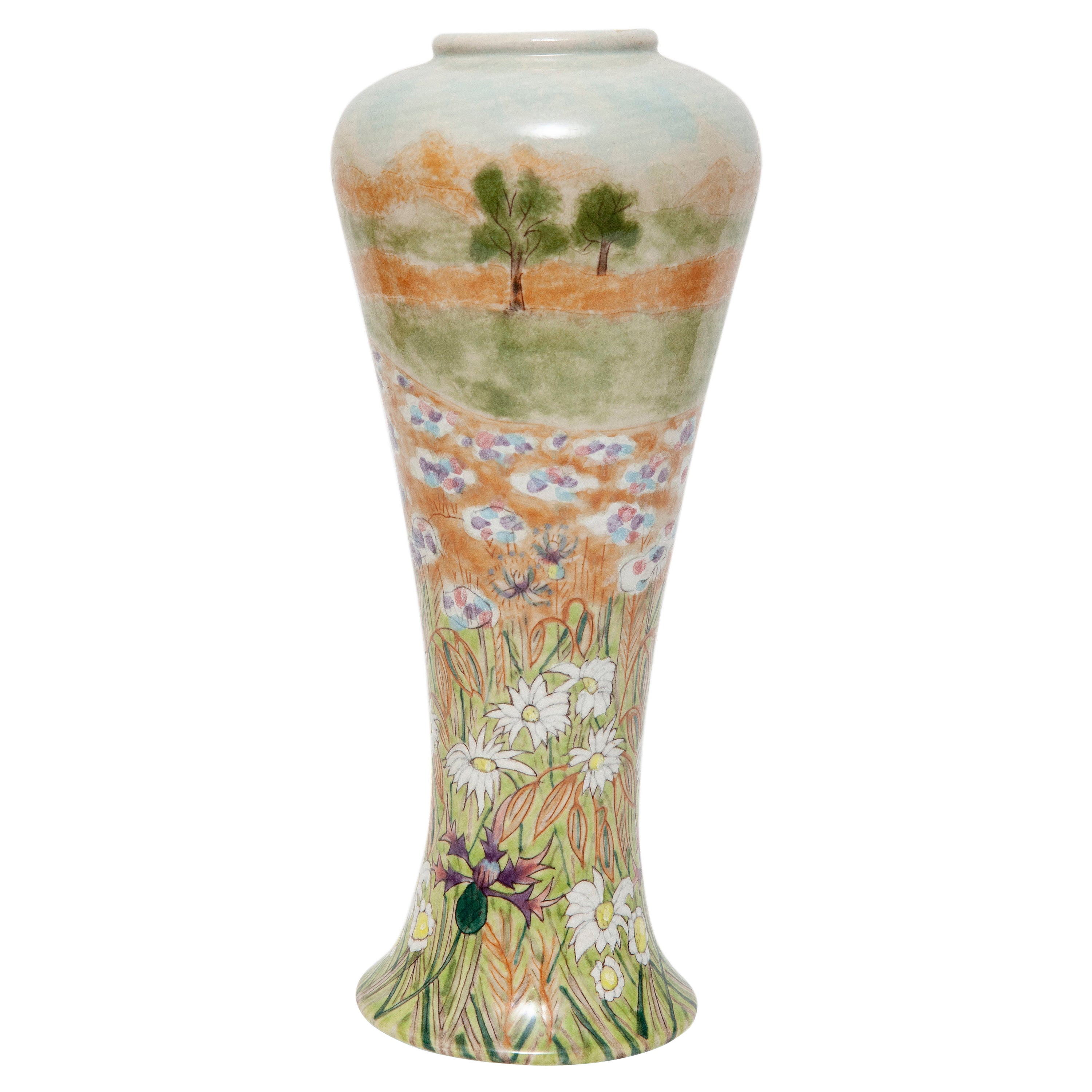 vase Cobridge summer meadow limited edition 28/250 daisy's 10" high For Sale
