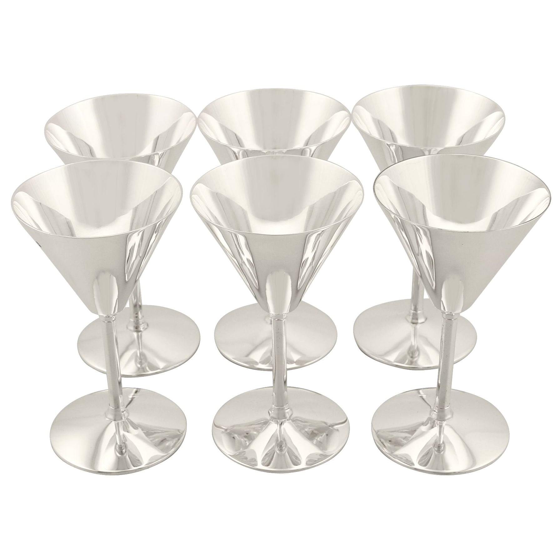 Sterling Silver Champagne Glasses For Sale at 1stDibs