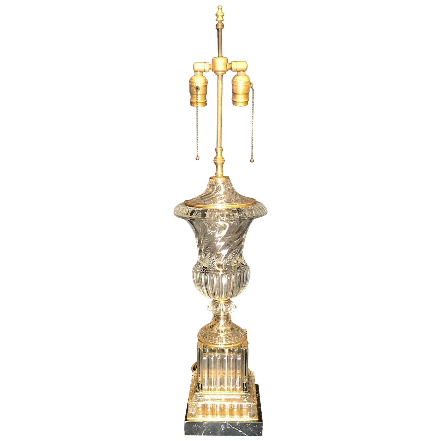 Baccarat Spiral Urn Form Table Lamp