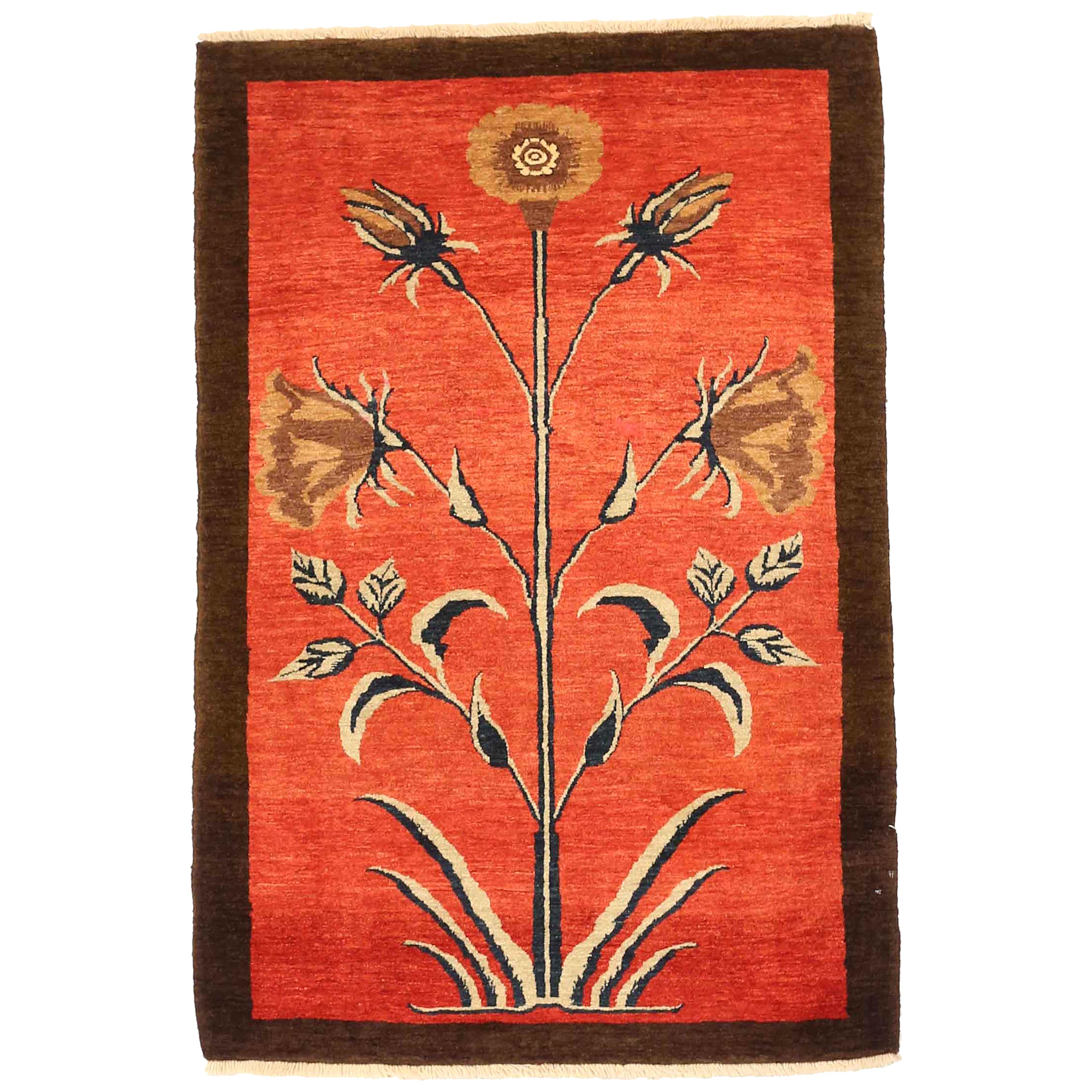 Antique Persian Area Rug Art Deco Design For Sale at 1stDibs