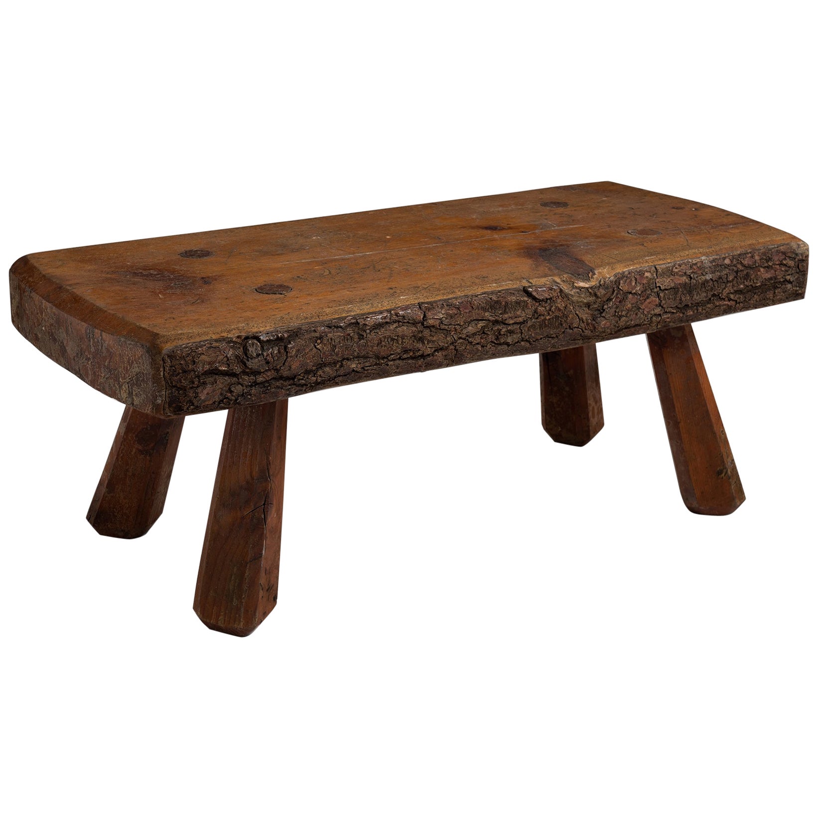 Walnut Slab Bench by Richard Patterson at 1stDibs