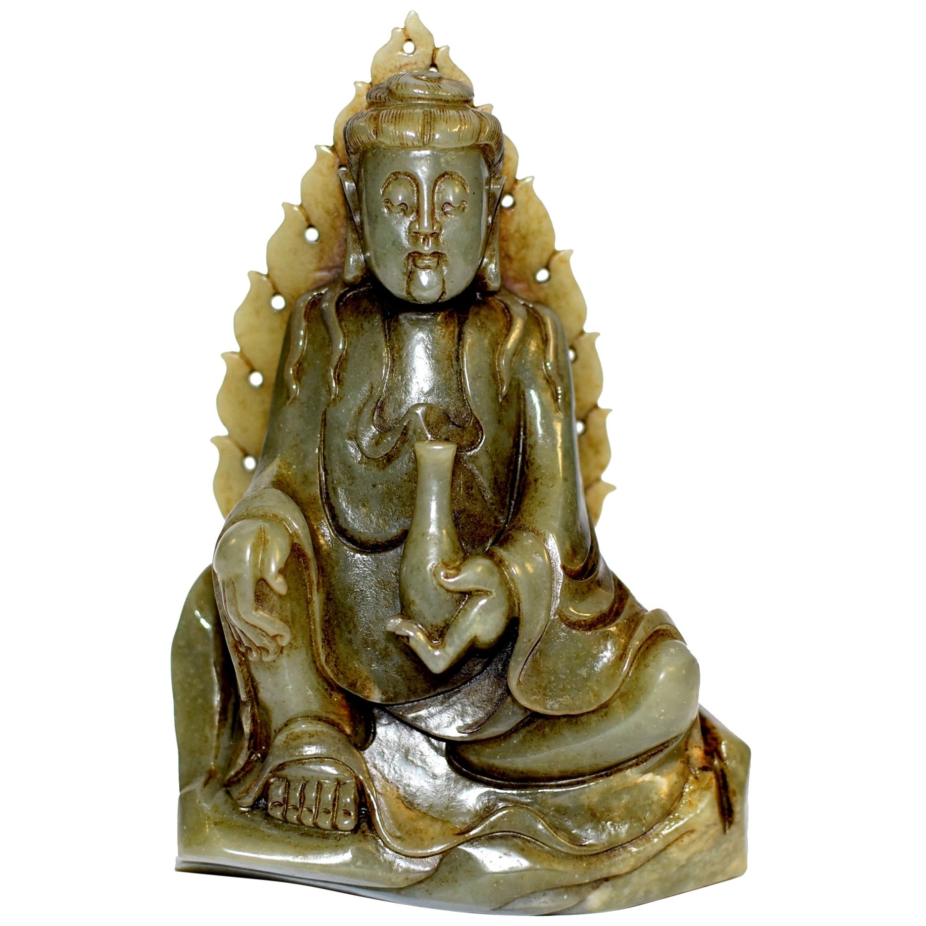 Chinese Jade Buddha on Stand For Sale at 1stDibs
