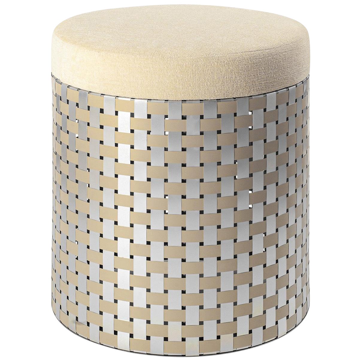 Vesta Optical Gold Pouf