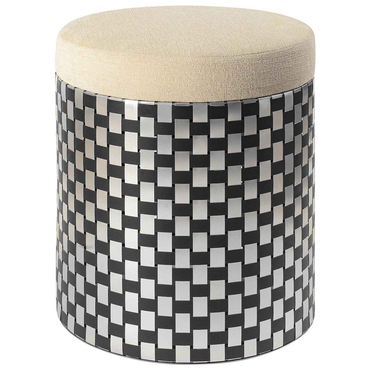 Vesta Optical Black Pouf