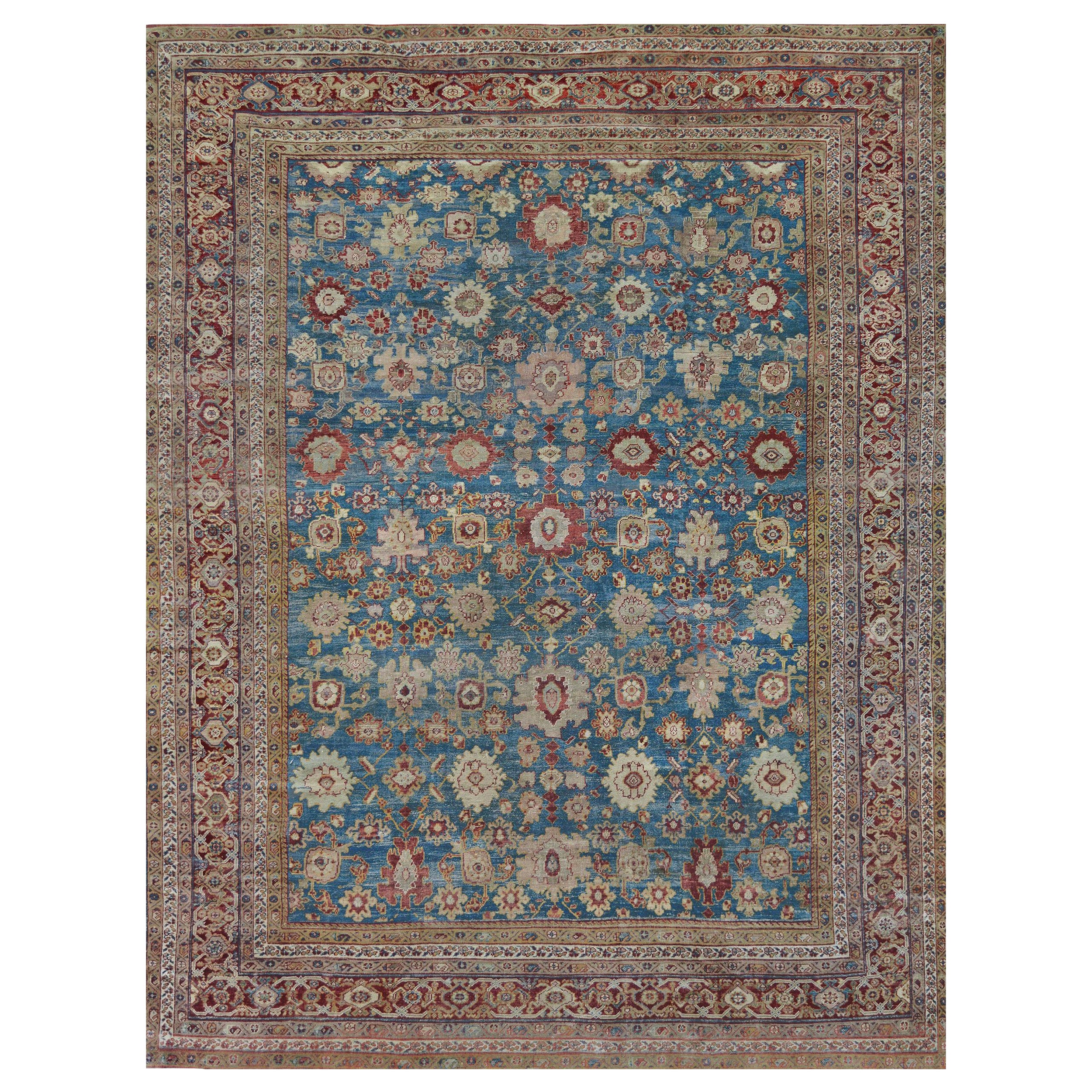 Antique Handwoven Wool Ziegler Sultanabad