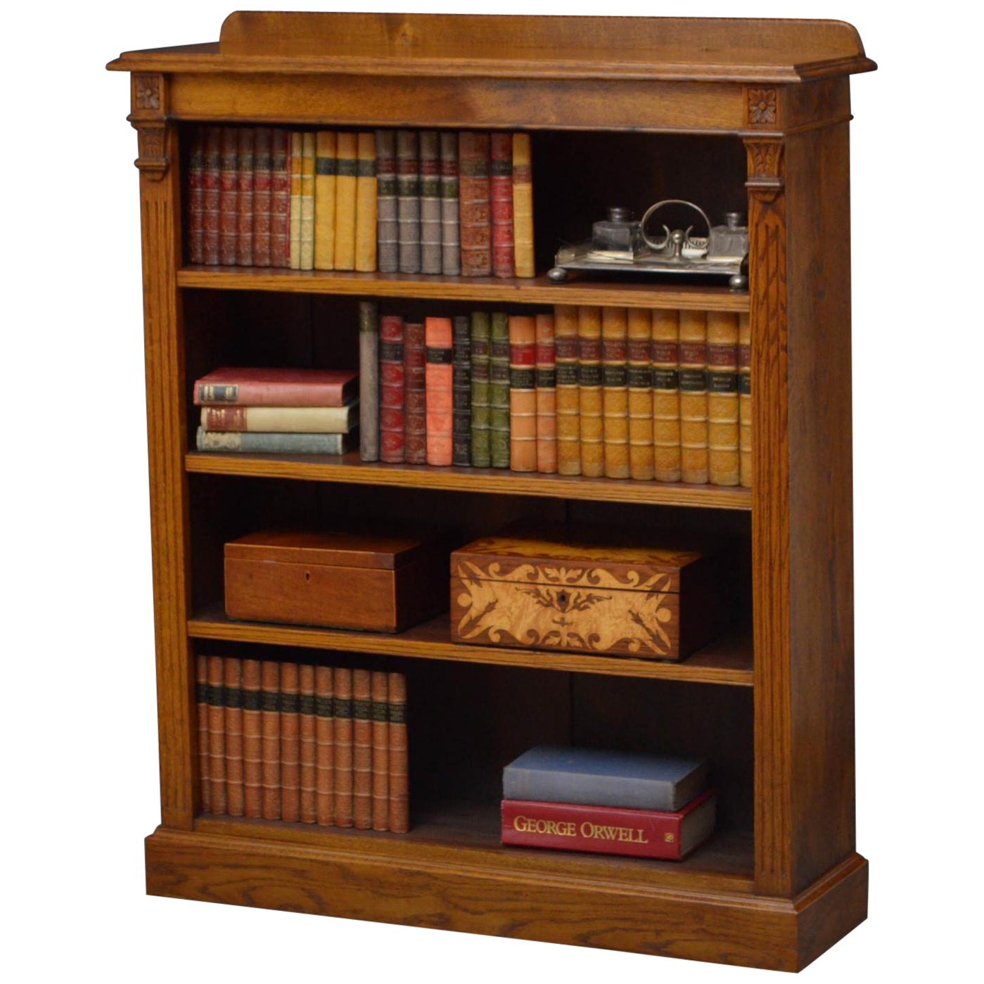 Oak Corner Bookcase at 1stDibs