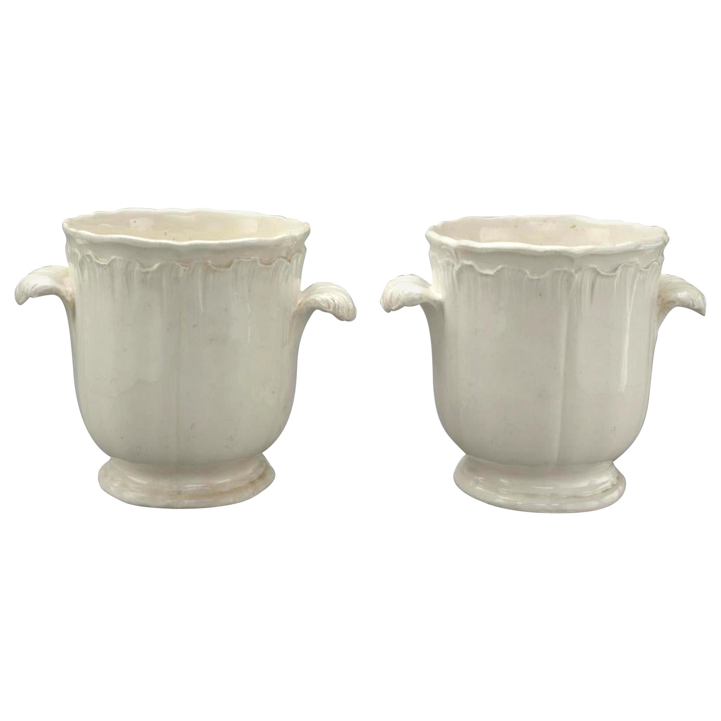 Rare Wedgwood Creamware Wine Glass Rinsers, Late 18th Century For Sale