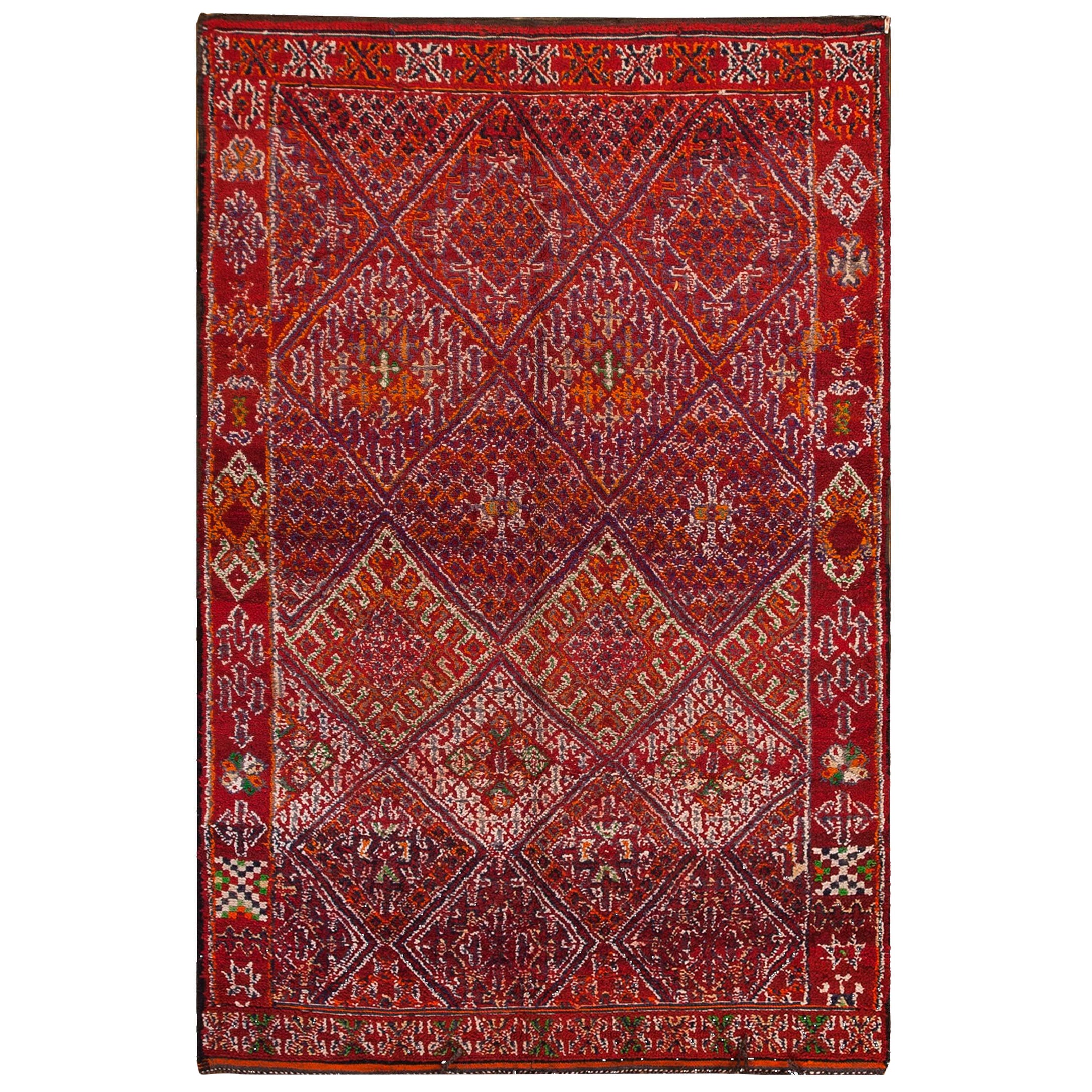 Mid 20th Century Moroccan Carpet ( 5'9" x 9' - 175 x 275 ) For Sale