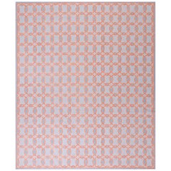 Contemporary Handwoven Needlepoint Flat Weave Carpet (6' x 9' 183 x 274 cm)