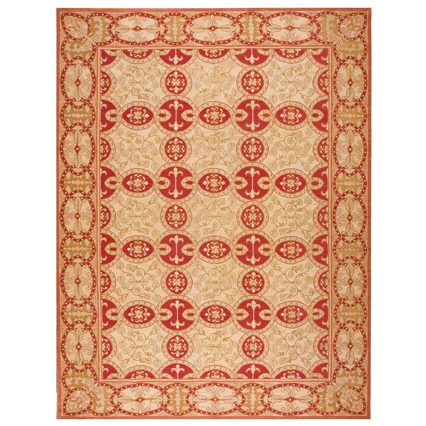  Contemporary Handwoven Needlepoint Flat Weave Carpet ( 9' x 12' - 275 x 365 cm  For Sale