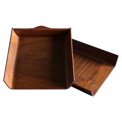 Florence Knoll Molded Plywood Architectural Letter Tray circa 1960