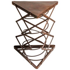Triangular Metal Side Table