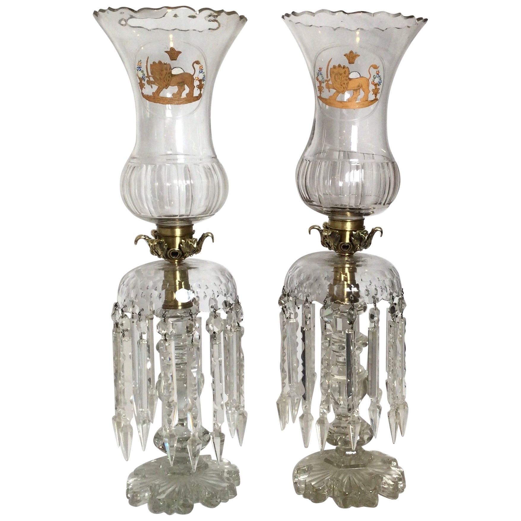 Pair of Hurricane Candlesticks by Ralph Lauren at 1stDibs