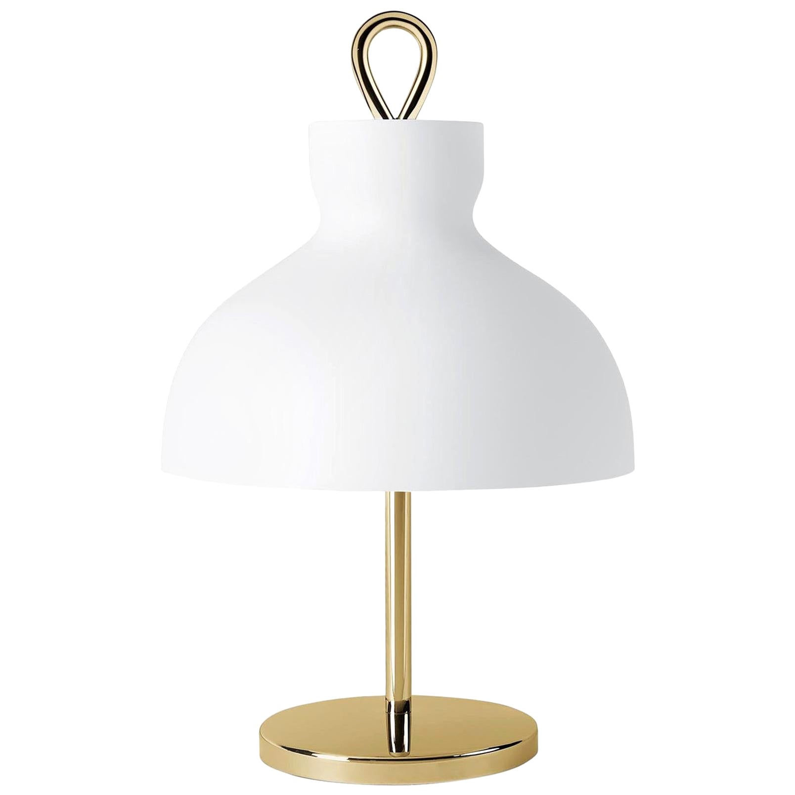 Ignazio Gardella 'Arenzano Bassa' Table Lamp in Brass and Glass In New Condition For Sale In Glendale, CA