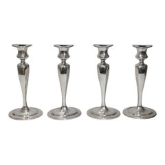 Set of Four Sterling Silver Tiffany & Co Candlesticks