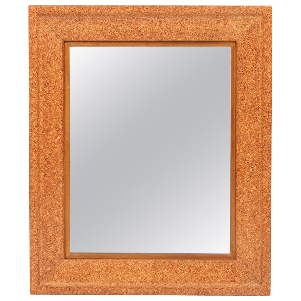 Kormirò Mirror in Natural Cork and Extra Light Mirror by Discipline Lab