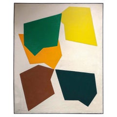 Vintage French Postwar, Contemporary painting by René Roche, 1979