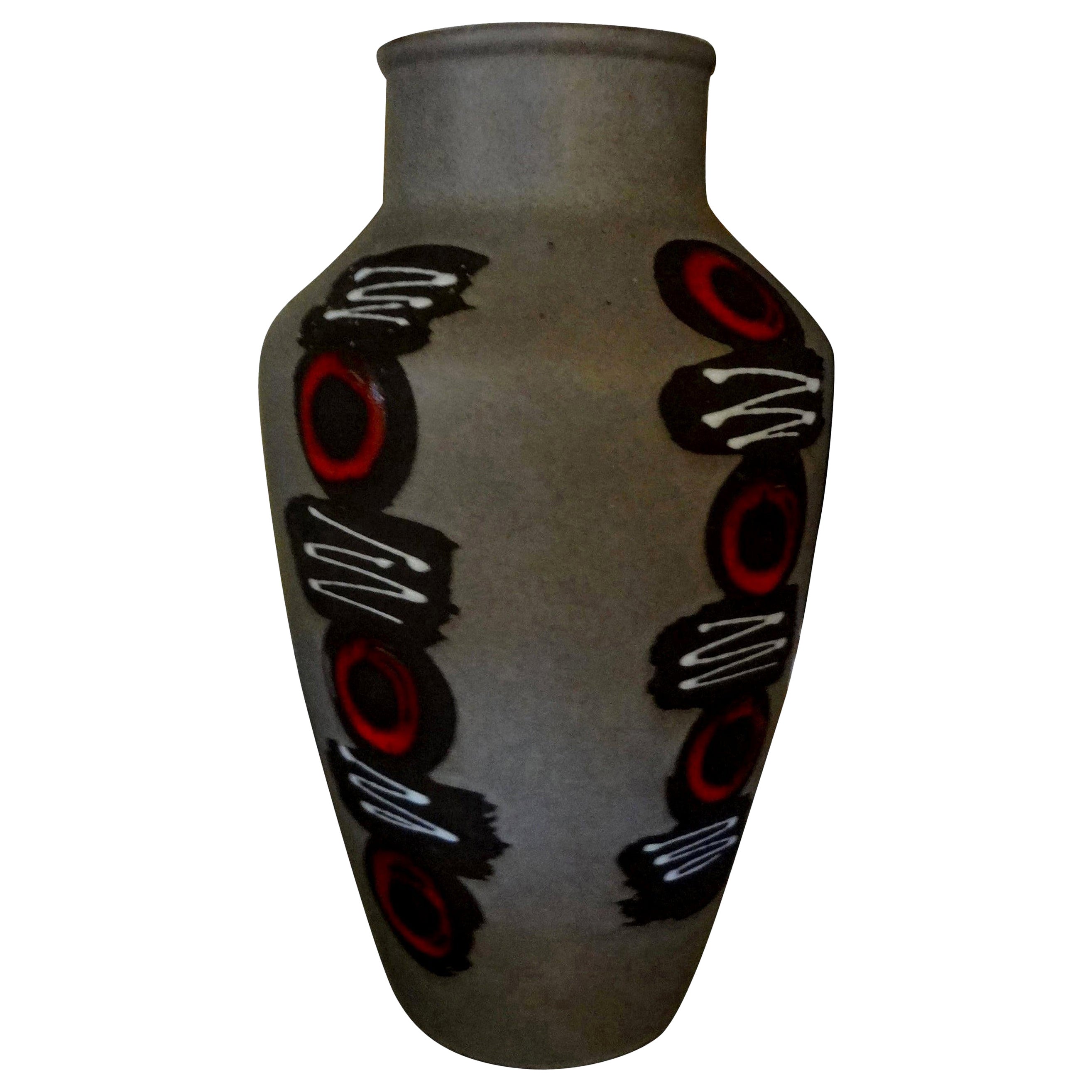 West German Glazed Pottery Vase