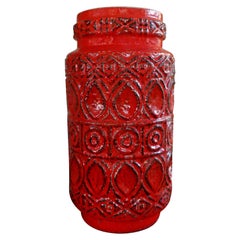 Large Mid-Century Modern West German Glazed Pottery Vase