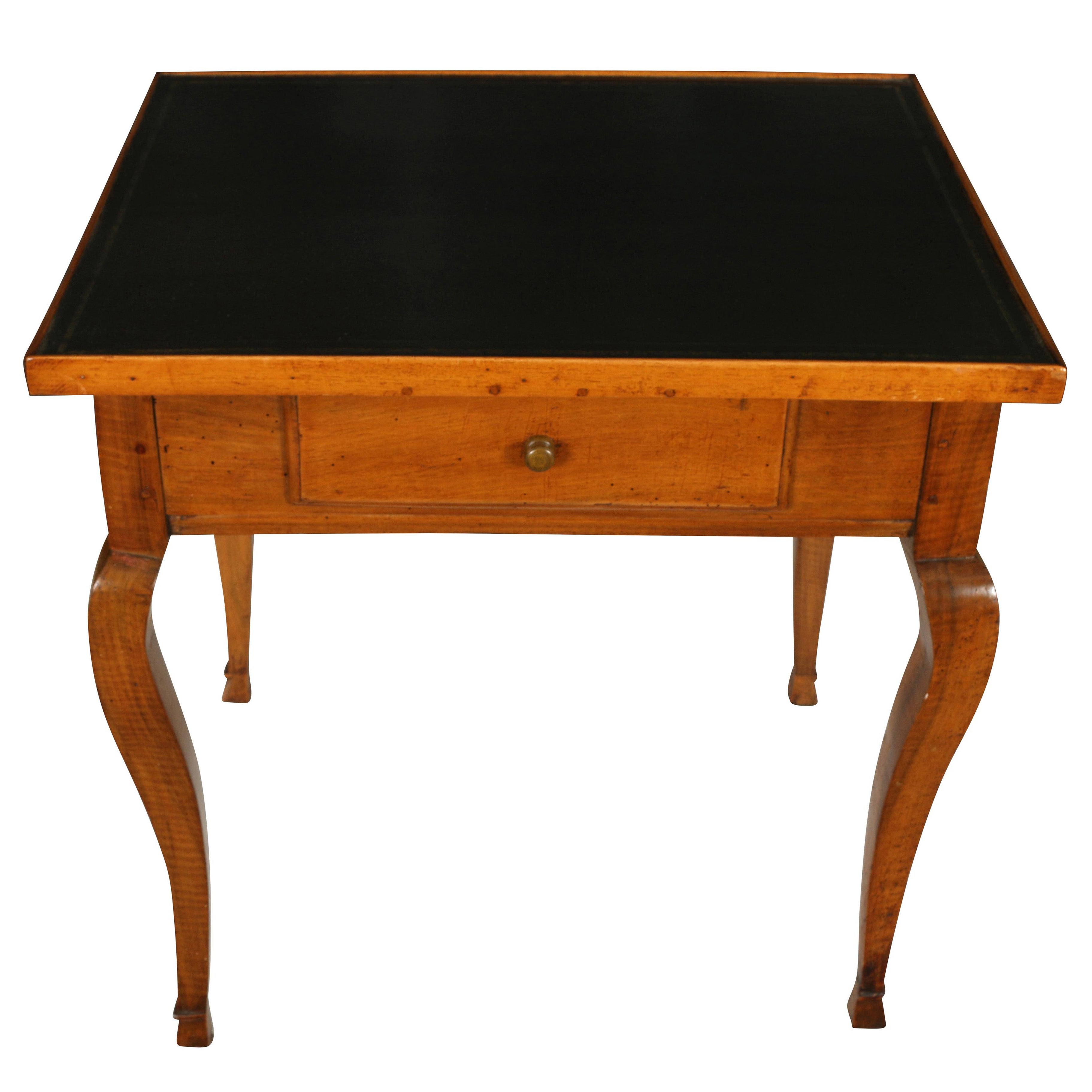 French Leather Top Writing Table