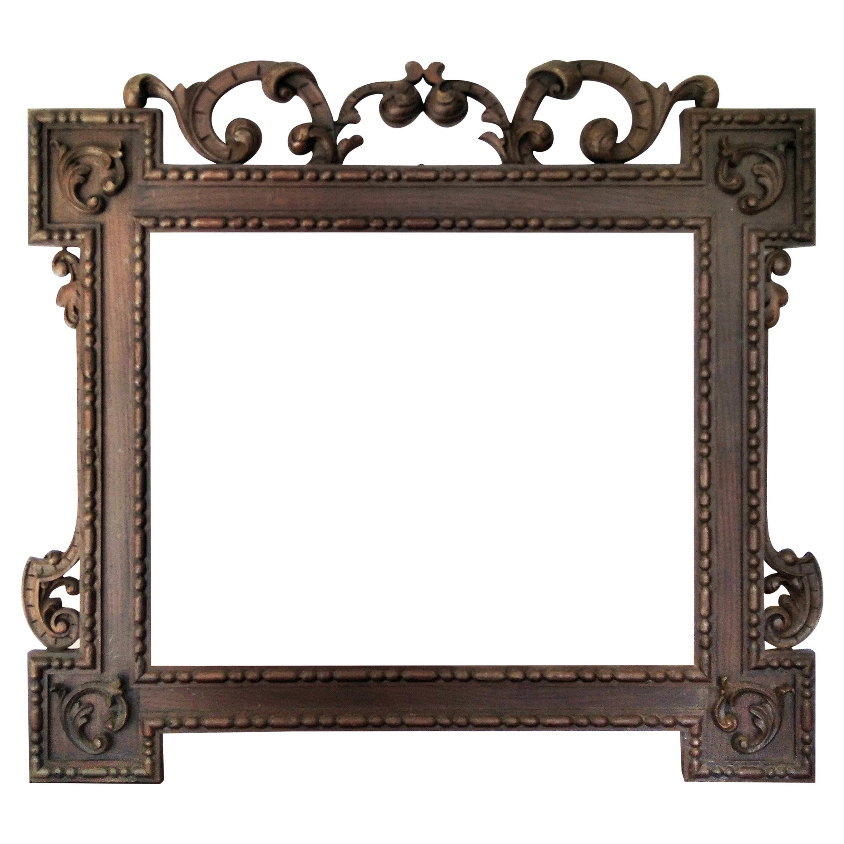 Frame Chestnut  Hand-carved Unique For Diploma or College Border or Fon Mirror