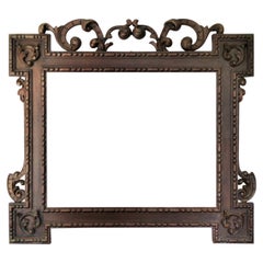 Used Frame Chestnut  Hand-carved Unique For Diploma or College Border