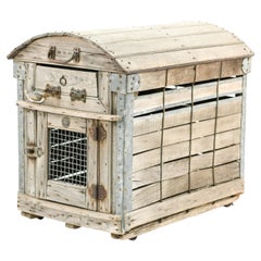 19th C. Used Wooden Dog Crate