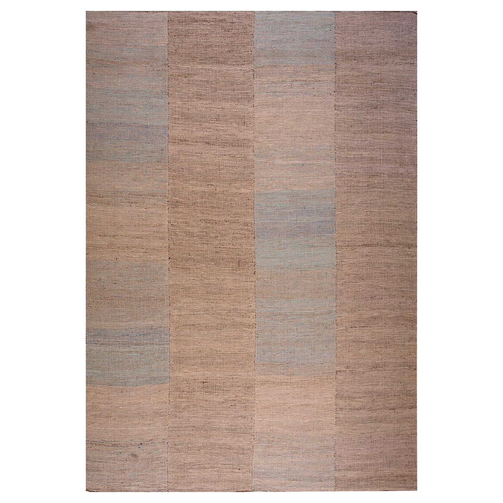 Tapis contemporain en laine tissée à la main, style Shaker, à tissage plat 9' 3" x 12' 2".