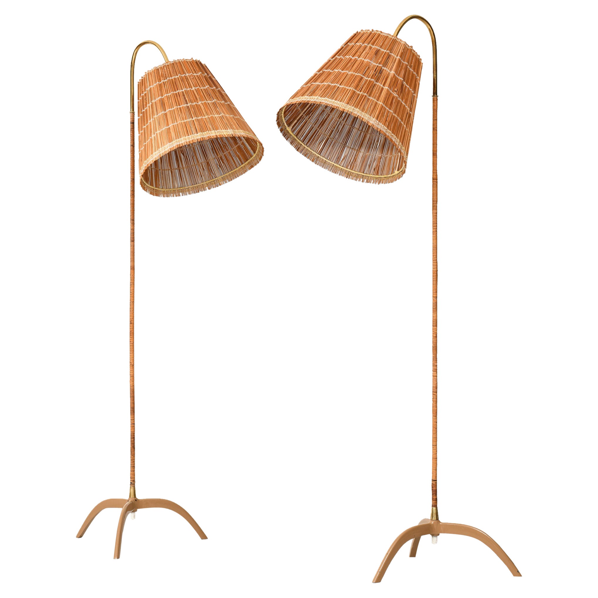 Paavo Tynell Floor Lamps Model 9609 Produced by Taito Oy in Finland