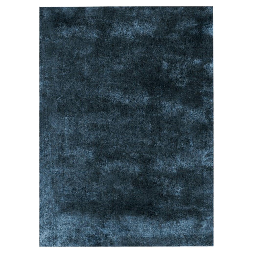 Soothing Hues Customizable Pallas Weave Rug in Petrol Large