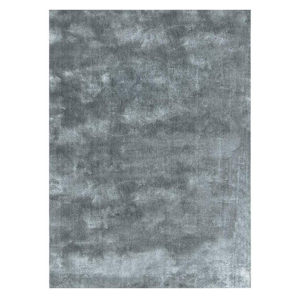 Soothing Hues Customizable Pallas Weave Rug in Frost Small For Sale