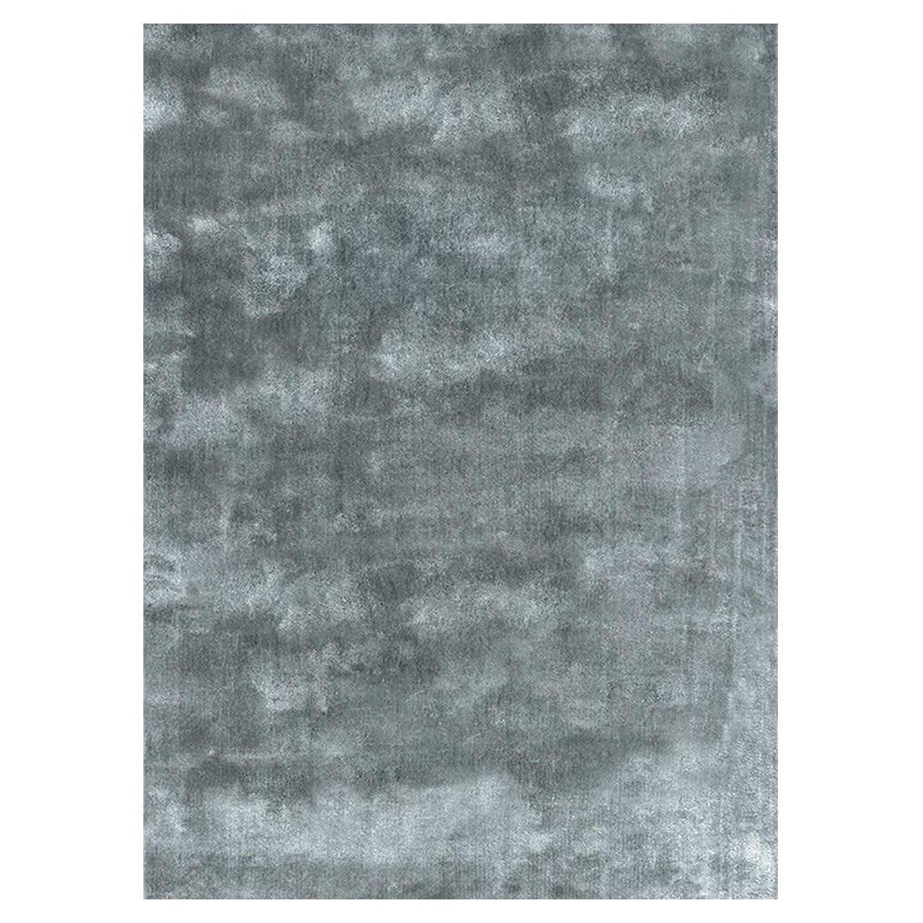 Soothing Hues Customizable Pallas Weave Rug in Frost Extra Large For Sale