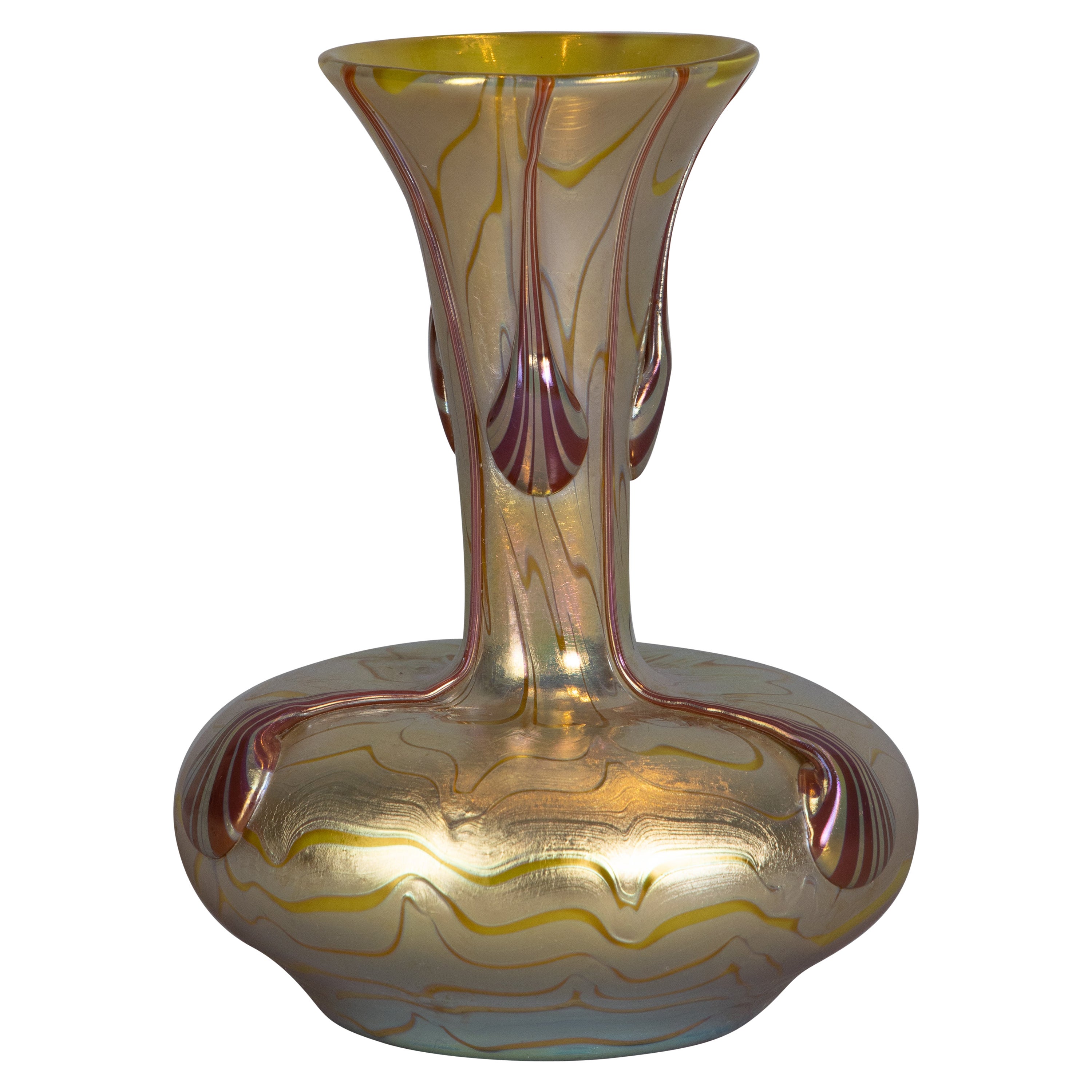 Loetz Iridescent Glass Vase, circa 1900 For Sale at 1stDibs