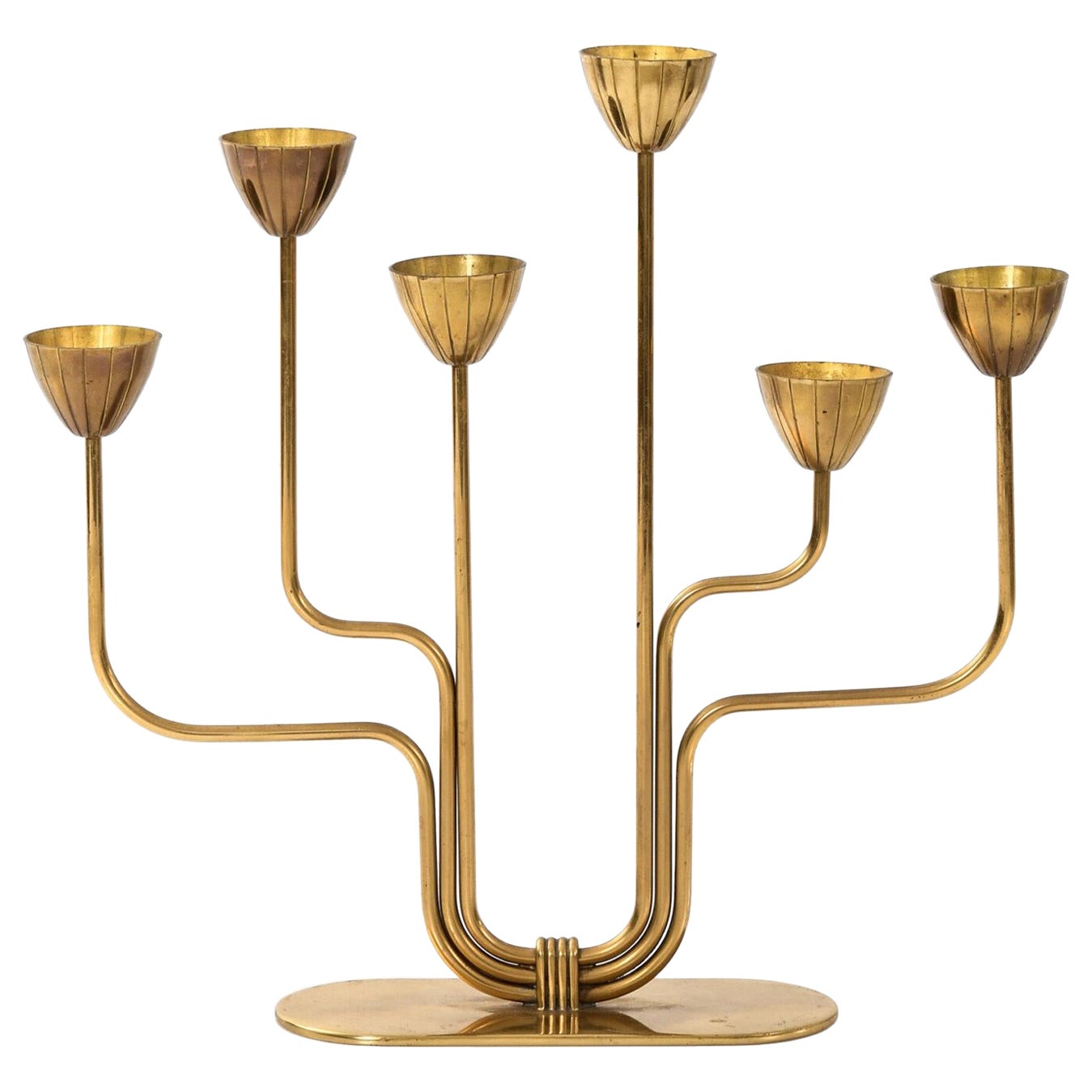 Gunnar Ander Candlestick Produced by Ystad Metall in Sweden For Sale