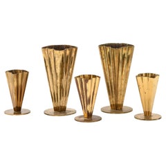 Vintage Gunnar Ander Vases Produced by Ystad Metall in Sweden