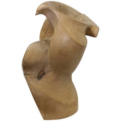 Carved Wood Sculpture with Eagle