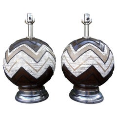 Antique Pair of Mid-Century Modern Lamps