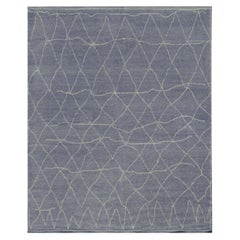 Contemporary Mansour Modern Hand-woven Wool Moroccan-Inspired Rug