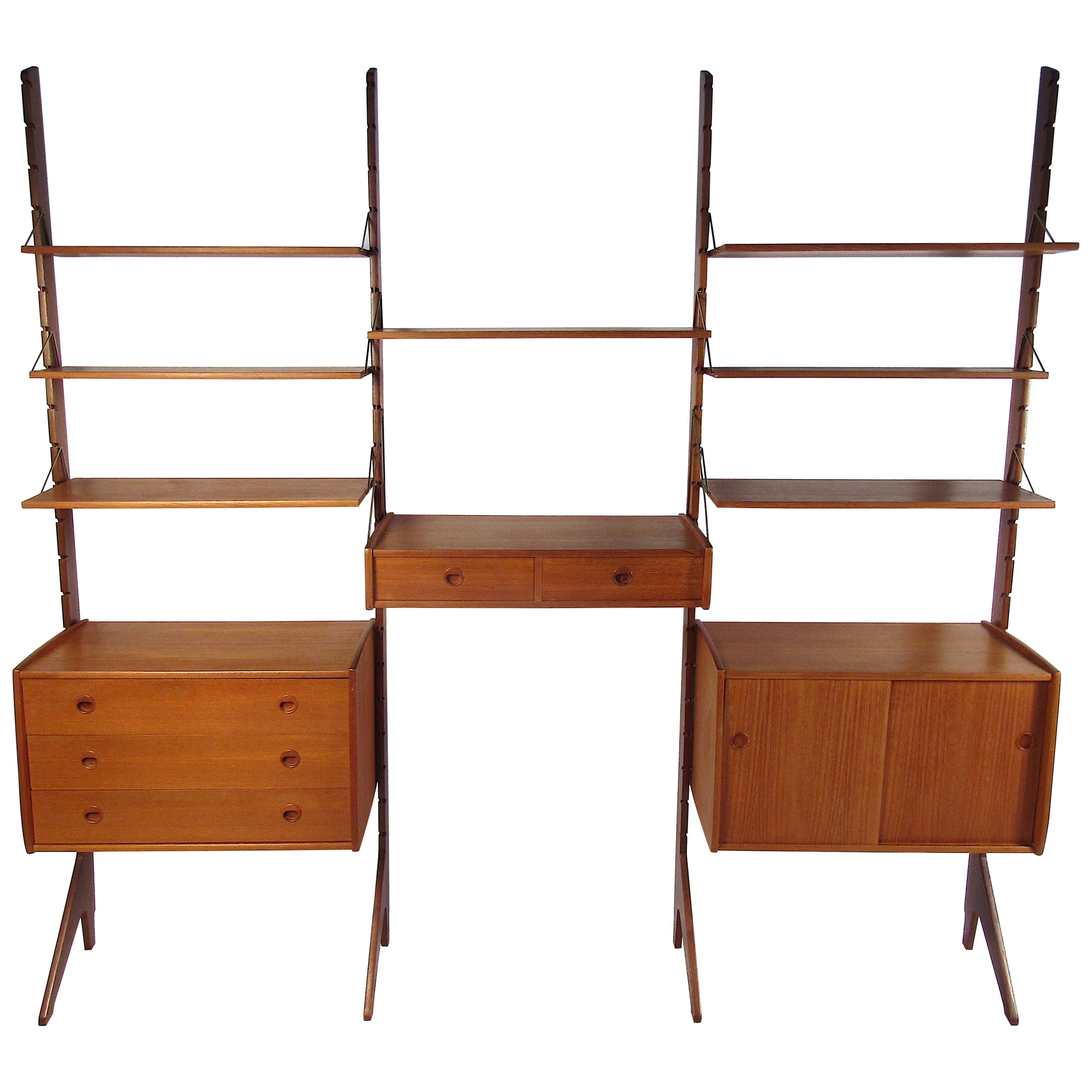 Vintage Danish Modern Modular Shelving Unit at 1stDibs