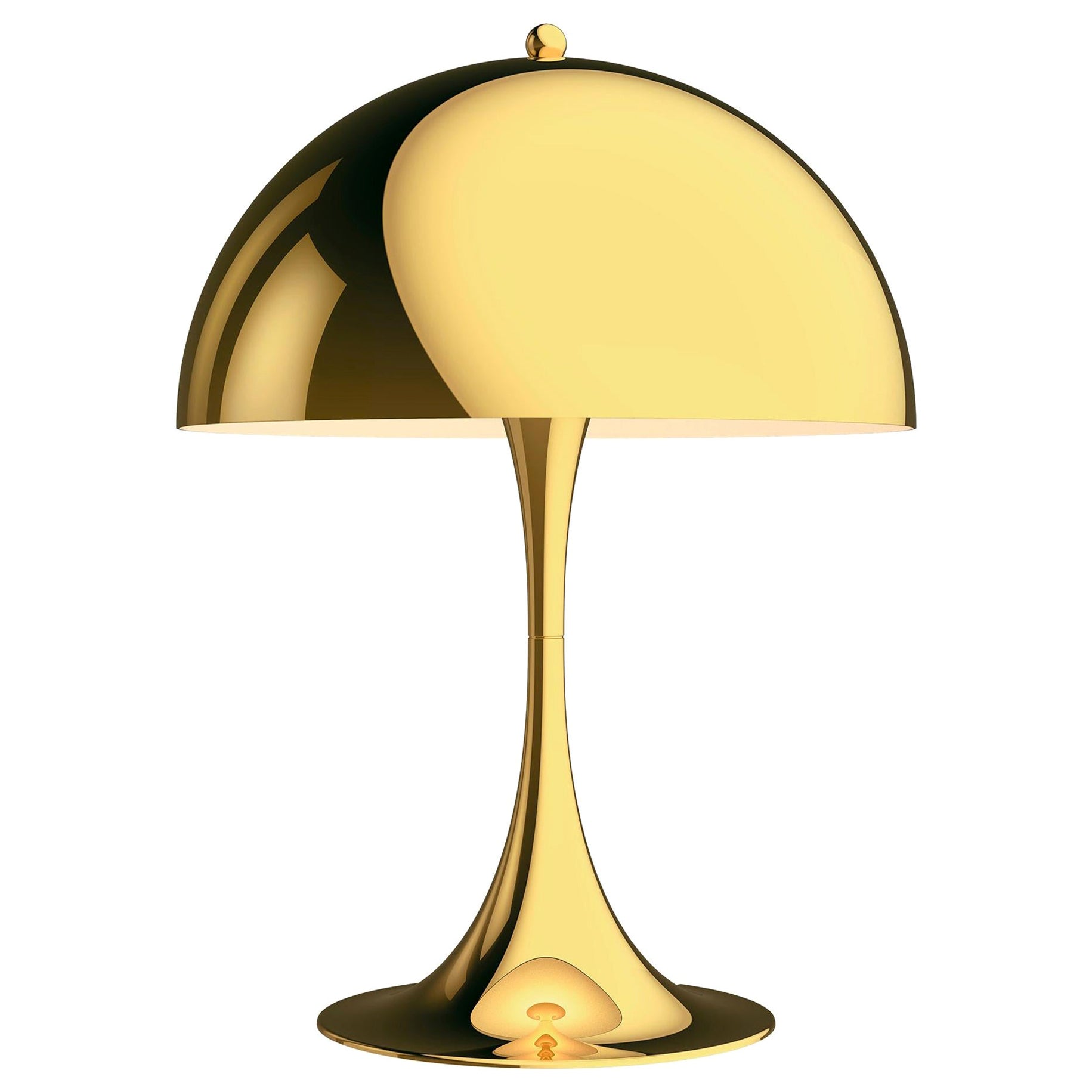Verner Panton 'Panthella 320' Table Lamp in Brass for Louis Poulsen For Sale