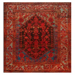 Mid 19th Century Turkish Kula Rug ( 4'6" x 5' - 137 x 152 )