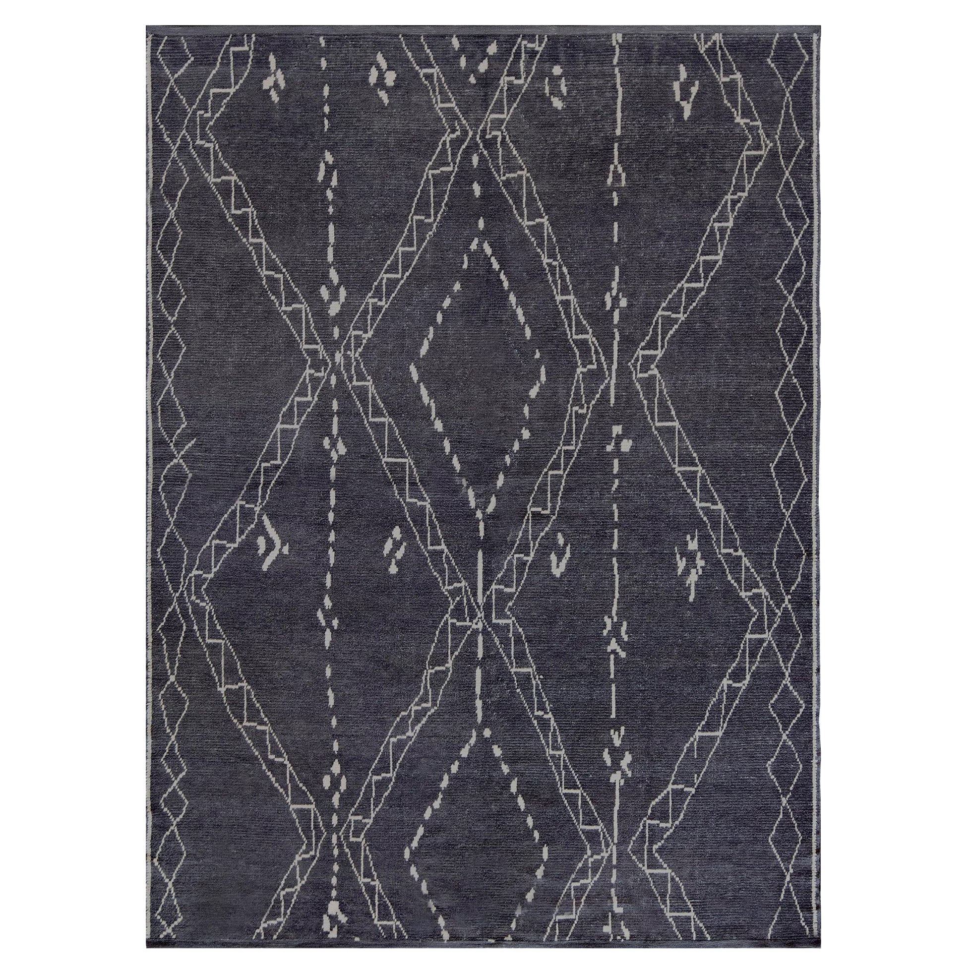 Contemporary Mansour Modern Handwoven Moroccan Inspired Wool Rug