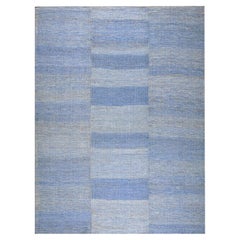 Contemporary Handwoven Wool Shaker Style Flat Weave Carpet 9' 9" x 12' 0"