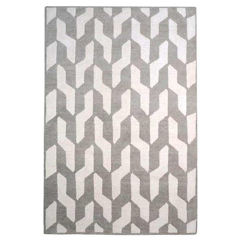 Murano Swirl Rectangular White Rug For Sale at 1stDibs