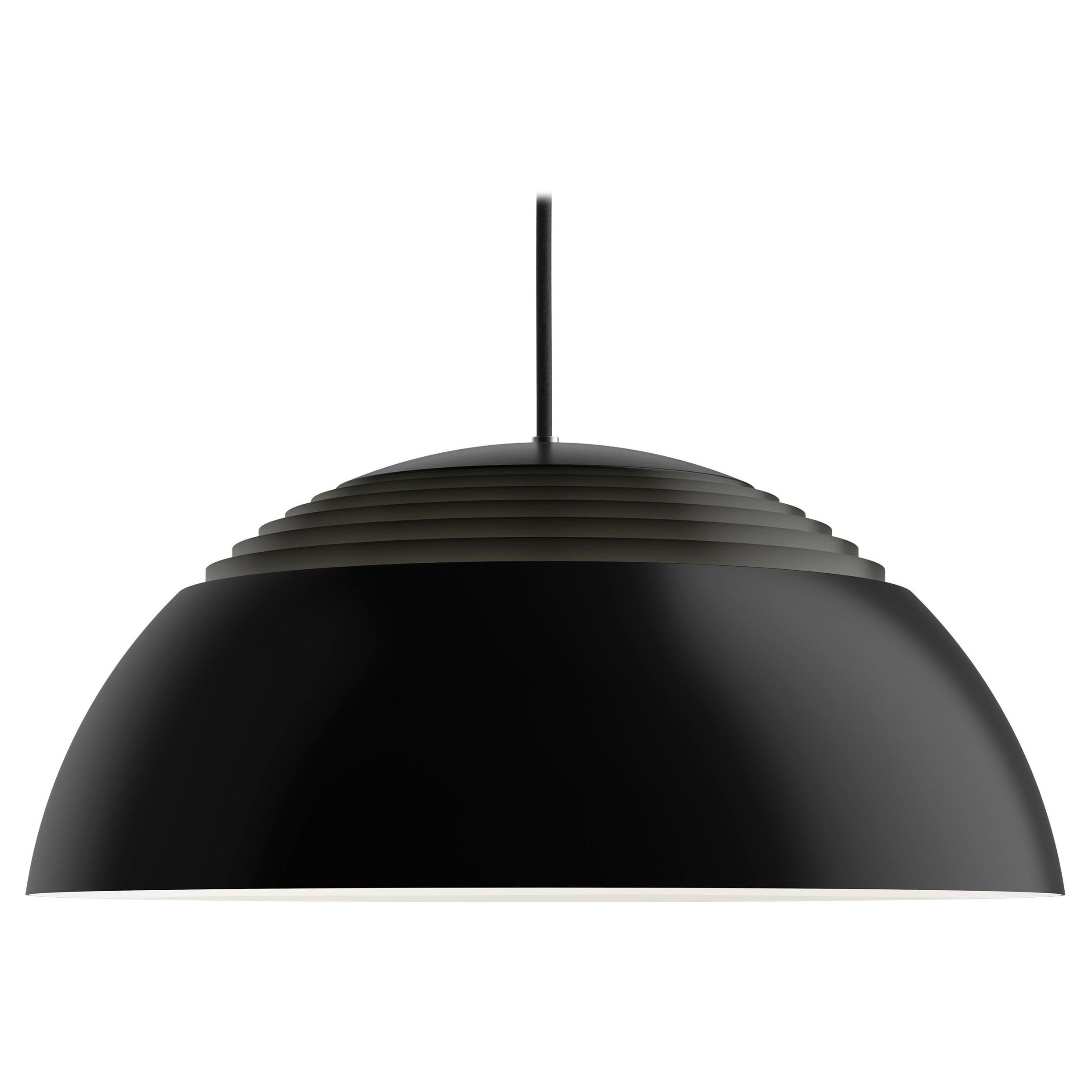 Suspension lumineuse AJ Royal en noir par Arne Jacobsen pour Louis Poulsen