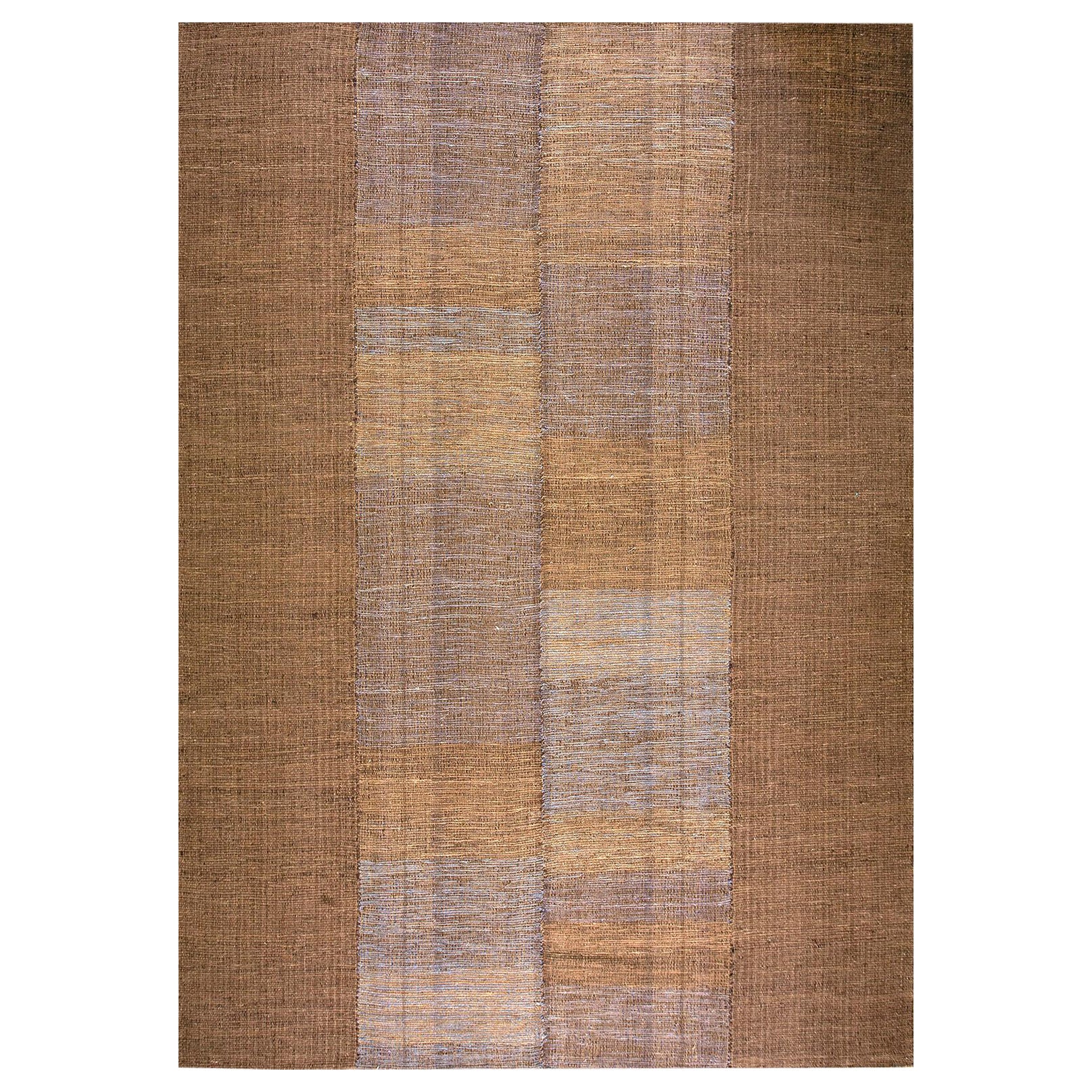 Contemporary Handwoven Wool Shaker Style Flat Weave Carpet (10' 3"X14'-312x427) For Sale